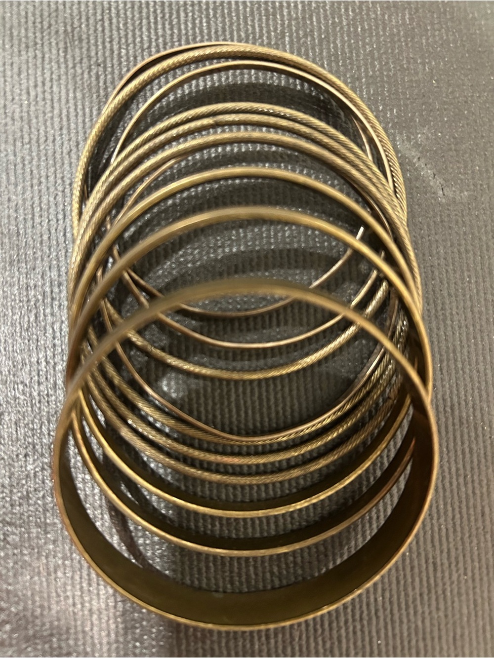 Classic Gold-Tone Stackable Bangle Bracelet Set